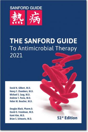 The Sanford Guide To Antimicrobial Therapy 2021 (Pocket Edition 4.375" x 6.5") 9781944272166